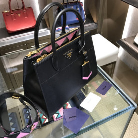 [커스텀급]Prada Paradigm Tote Shoulder Bag,31cm - 프라다 패러다임 토트 숄더백 ,1BA102-4,31cm,블랙