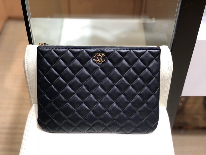 Chanel 2020 Leather Clutch Bag,28CM - 샤넬 2020 레더 클러치백,CHAB1240,28CM,블랙