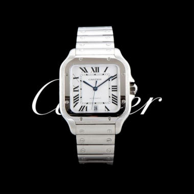 2위 (실사영상) Cartier 까르띠에 베스트 추천 아이템 1대1 제작 깔끔하고 시원한 산토스 더 까르띠에 시계 라지 39.8mm 오토매틱 화이트다이얼 car1097 - Cartier Santos de watch L/L 35mm Automatic Movement White Dial
