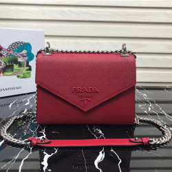 [PRADA]프라다 모노크롬 사피아노 레더백 1BD127-2