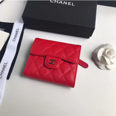 CHANEL 샤넬 반지갑 A82288-10 캐비어 금장