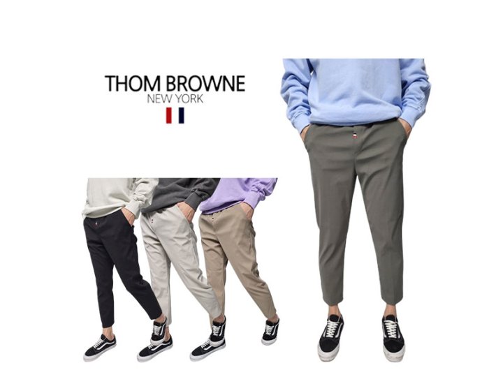 Thom Browne  톰브라운  밴딩 코팅 9부 팬츠