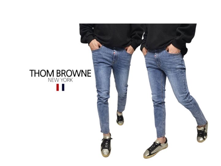 Thom Browne  톰브라운 연청 슬림스트레이트 청바지