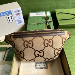 GUCCI  구찌 GG 캔버스 점보 GG 벨트백 696031