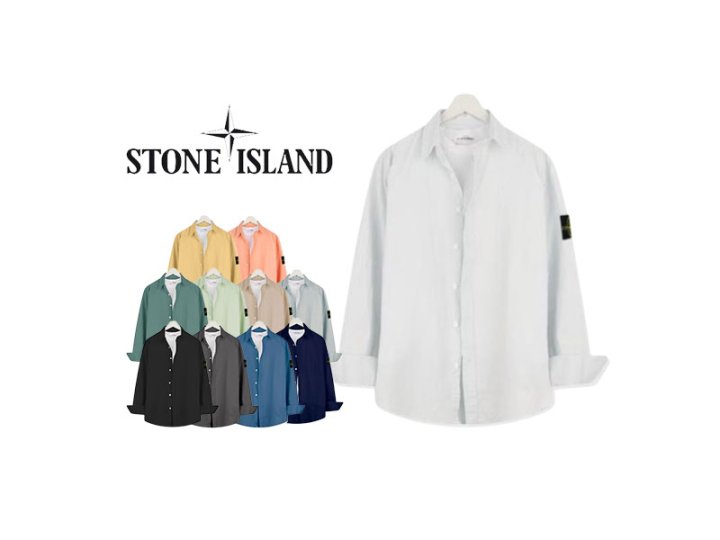 Stone Island 스톤아일랜드 마 린넨 긴팔 셔츠