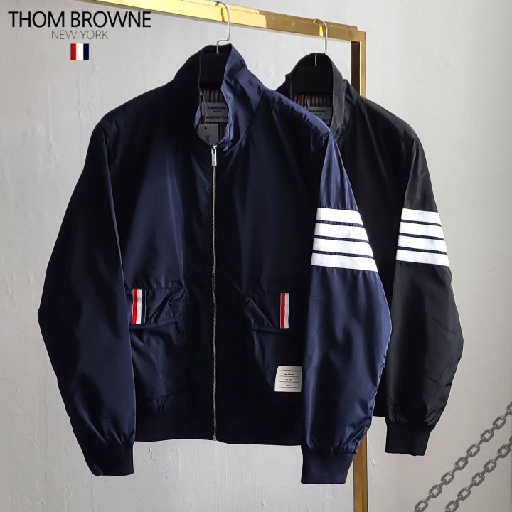 Thom Browne  톰브라운 사선완장 등삼선 블루종