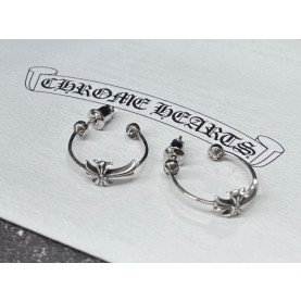 Chrome Hearts 크롬하츠 CH PLUS 사이드 X 크로스볼 크로스 링 귀걸이 silver.925 [1:1제작] 남녀공용