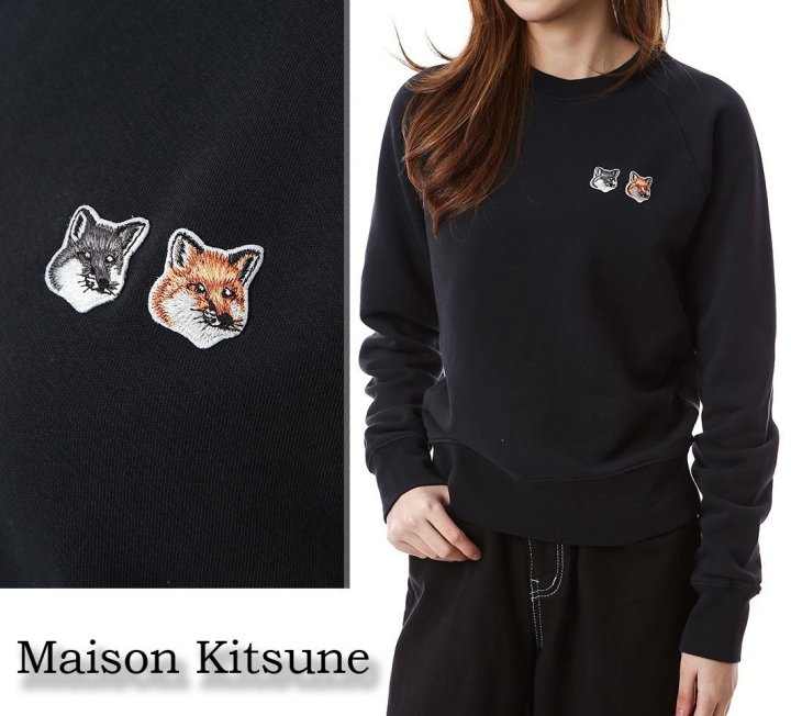 Maison Kitsune 메종키츠네 더블폭스 패치 (이지아) 커플 맨투맨