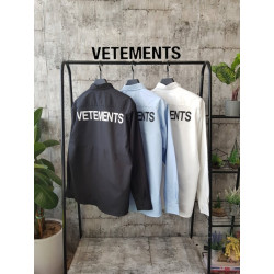 VETEMENTS 베트멍 베이직  백로고 워싱셔츠