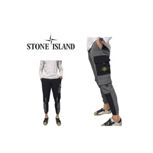 Stone Island 스톤아일랜드 F/W 뒤포인트 배색 벨크로 카고 조거팬츠