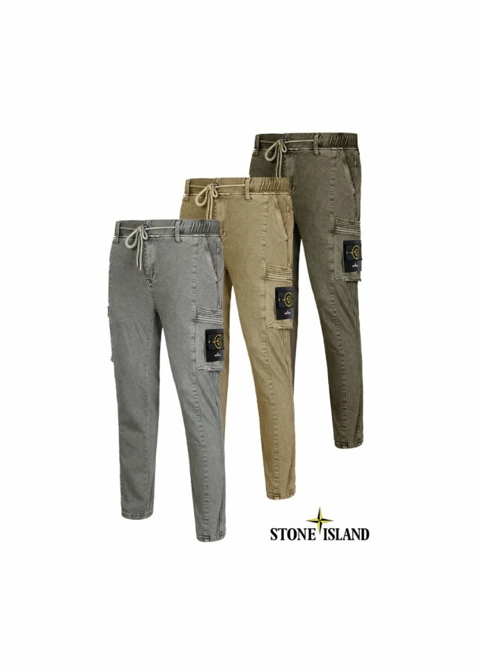 Stone Island 스톤아일랜드 카고 밴딩 세미배기팬츠