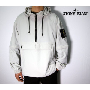 Stone Island 스톤아일랜드 2WAY ZIP 리플렉티브 가먼트 나일론 후디 더블포켓 아노락 [세미오버핏]