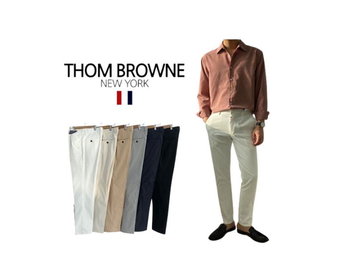 Thom Browne  톰브라운 포인트 히든밴딩 9부 슬랙스