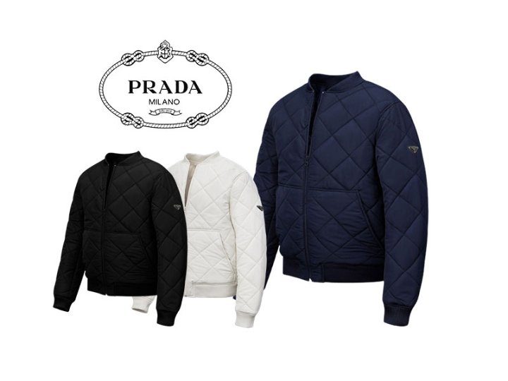 Prada 프라다 퀄팅다이아 블루종