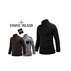 Stone Island  스톤아일랜드 주머니배색 꽈배기 폴라티