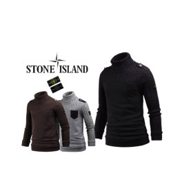 Stone Island  스톤아일랜드 주머니배색 꽈배기 폴라티