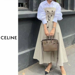 CELINE 셀린느 오드리 배색 원피스