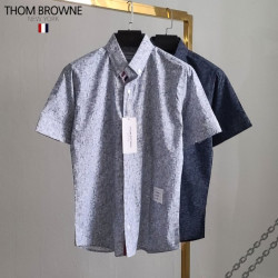 Thom Browne 톰브라운 히든삼선 크랙 반팔 셔츠