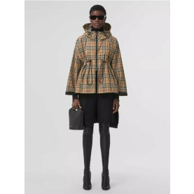 Burberry 버버리 로고 테이프 빈티지 체크 후드 재킷