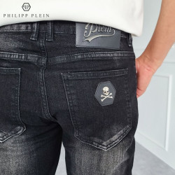 Philipp Plein 필립플레인 스컬패치 데미지 흑 청바지