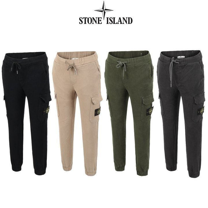 Stone Island 스톤아일랜드  뒤포인트 슬림 배기 카고 조거 면팬츠