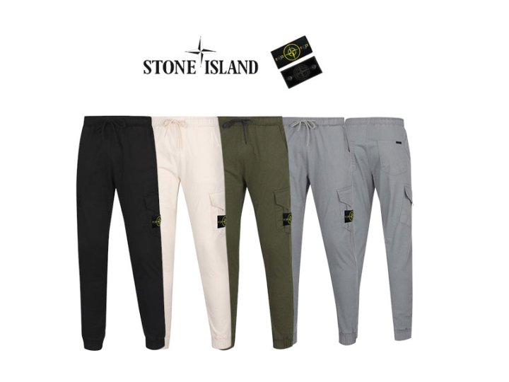 Stone Island 스톤아일랜드 뒤포인트 코튼 카고 밴딩 바지