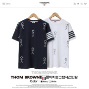 Thom Browne  톰브라운 멀티피토그램 사선반팔