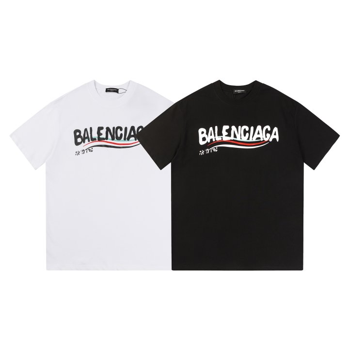 BALENCIAGA 발렌시아가 2536 웨이브 로고 반팔