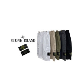 Stone Island 스톤아일랜드 와펜 린넨 카고 반바지