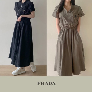 PRADA 프라다 하프 집업 점프수트