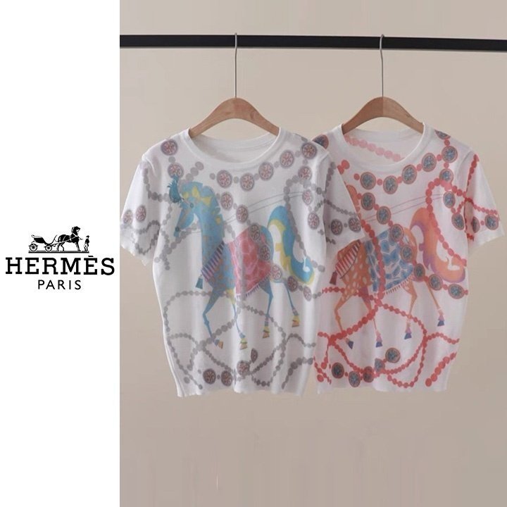 Hermes  에르메스 홀스문양 반팔니트