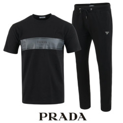 PRADA 프라다 다크 로고 나염 반팔 & 긴바지 트레이닝 셋트