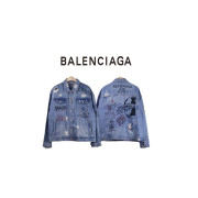 BALENCIAGA 발렌시아가 레터링 오버핏 청자켓