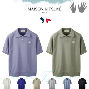 Maison Kitsune 메본키츠네 뉴 린넨 카라 반팔 니트