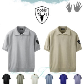 Nobis 노비스 뉴 린넨 카라 반팔 니트