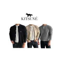 Maison Kitsune 메종키츠네 그레이폭스 캐시미어 라운드 가디건