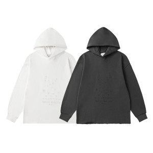 Maison Margiela 메종마르지엘라 톤온톤 자수 넘버 로고 컷팅 후드