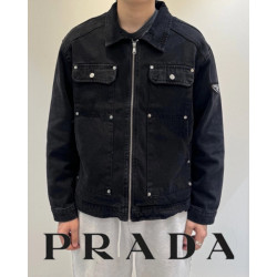 PRADA  프라다 포인트 블랙데님 자켓