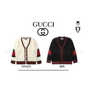 GUCCI  구찌 니트 배색 가디건