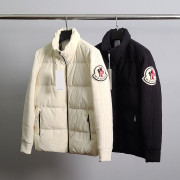 MONCLER 몽클레어 덕다운 빅와펜 코듀로이 니트 패딩 자켓