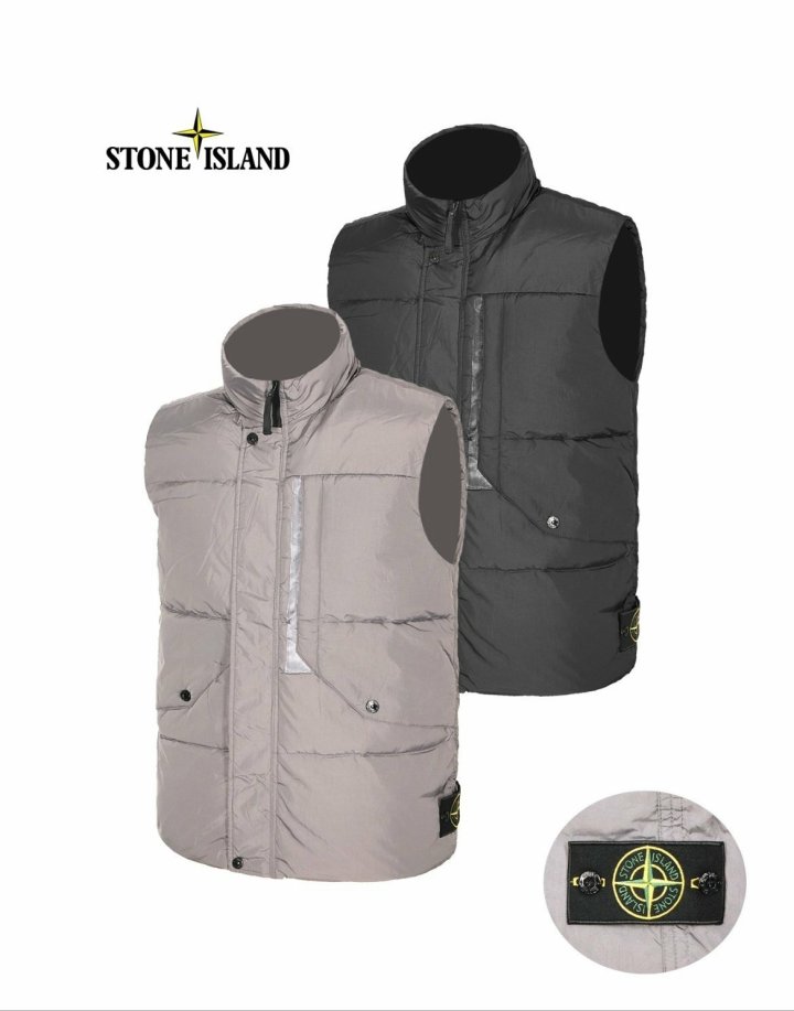 STONE ISLAND 스톤아일랜드 크링클랩스 다운 베스트