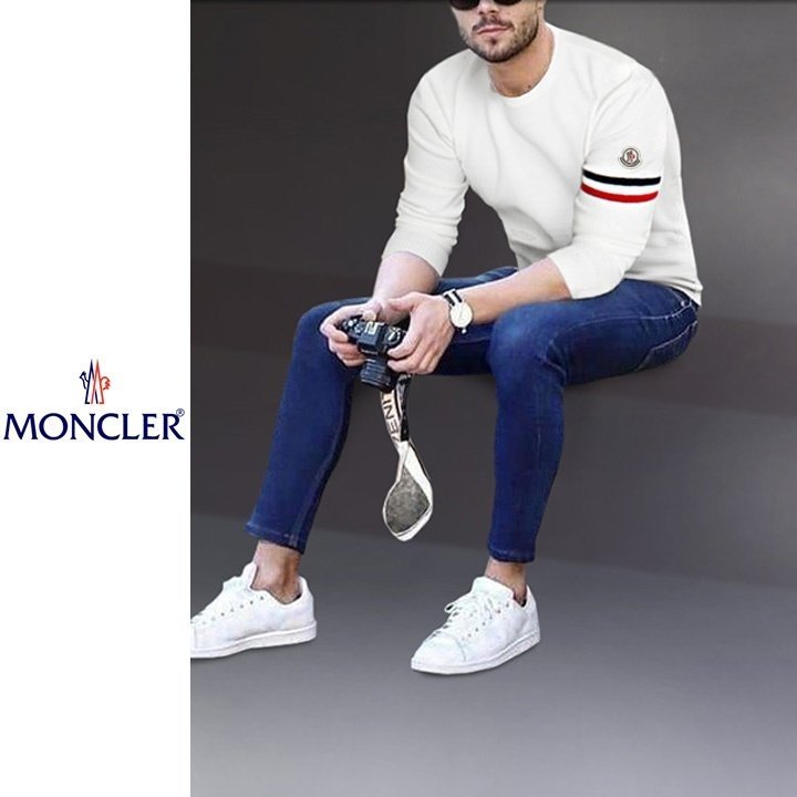 MONCLER 몽클레어 컬러라인 라운드 니트 (3컬러)