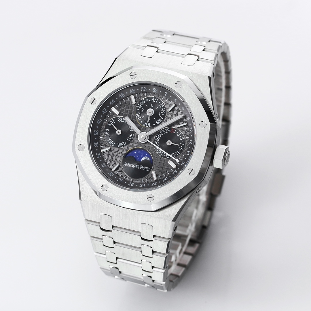 AUDEMARS PIGUET 오데마피게 로얄오크 퍼페츄얼 블랙 다이얼 스틸 26574