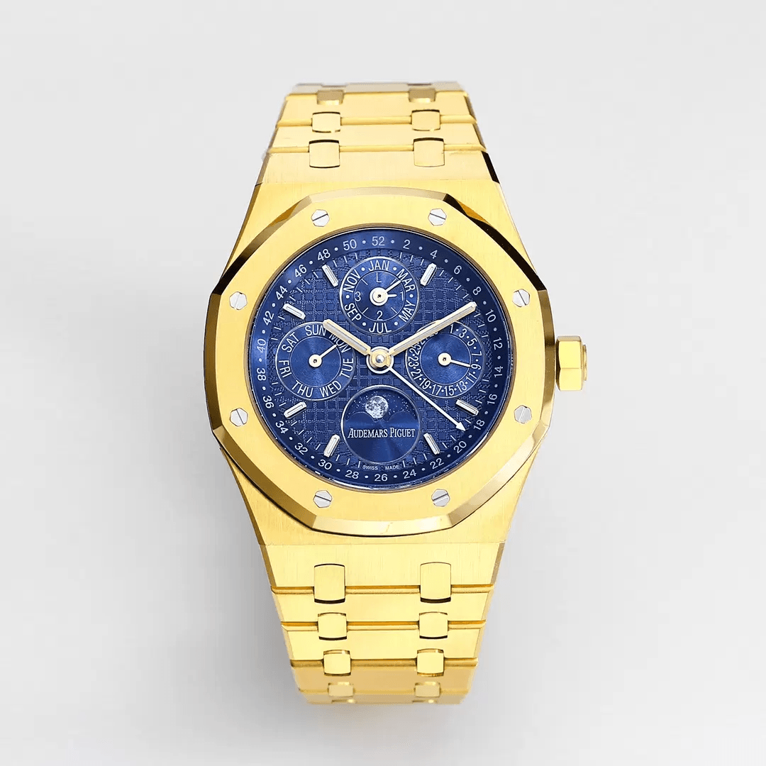 AUDEMARS PIGUET 오데마피게 로얄오크 퍼페츄얼 청판 옐로우 금통 26574