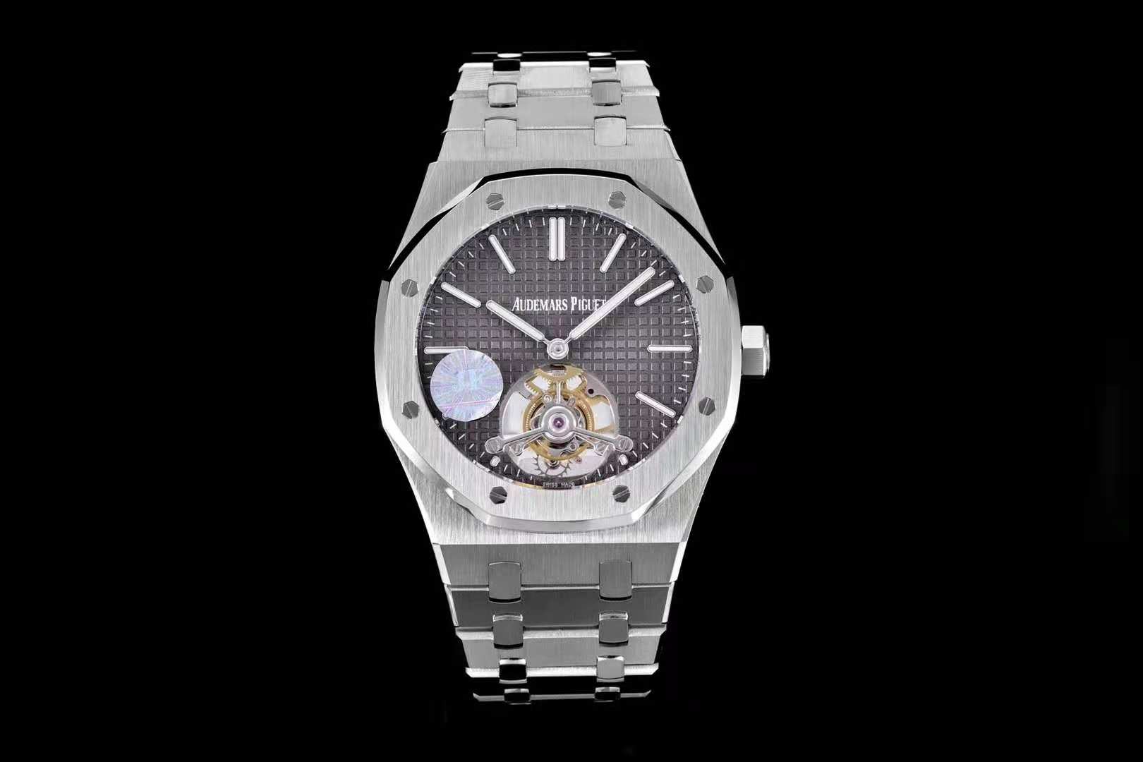 AUDEMARS PIGUET  오데마피게 로얄오크 뚜르비옹 스틸 브라운다이얼