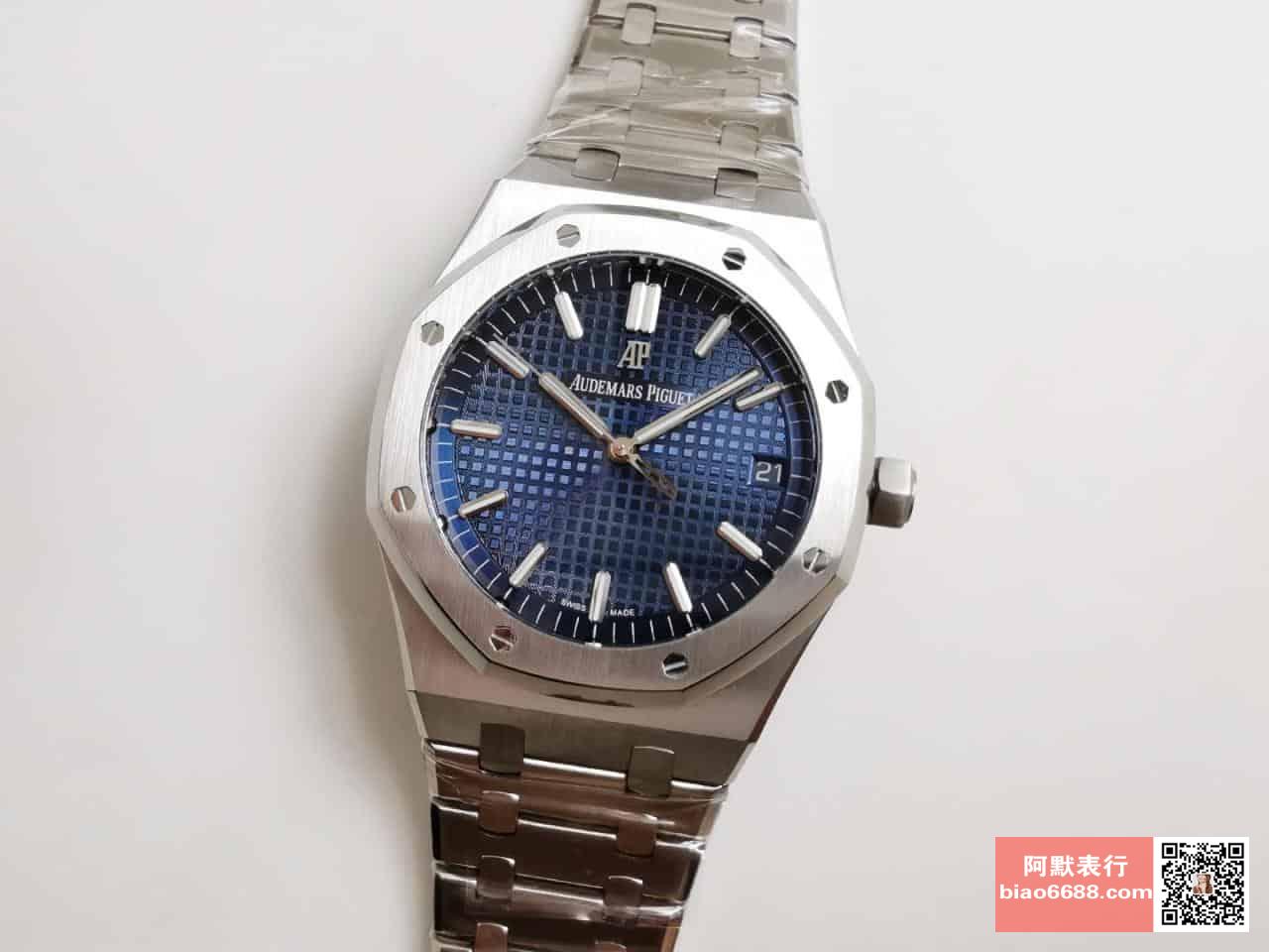 AUDEMARS PIGUET  오데마피게 로얄오크 스틸 블루다이얼 15500