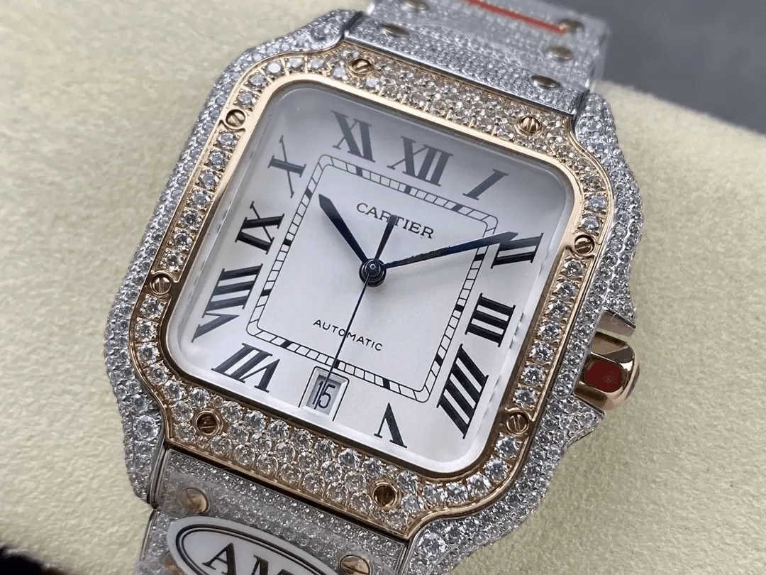 CARTIER 까르띠에 산토스 버스트다운 40mm 흰판