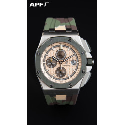 AUDEMARS PIGUET  오데마피게 로얄오크 오프쇼어 스틸 로즈골드다이얼 카모 러버밴드