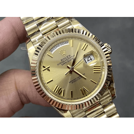 ROLEX 로렉스 데이데이트 금통 옐로우 샴페인 다이얼 로만 228235