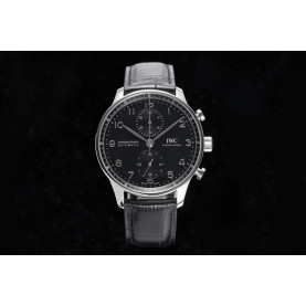 IWC 아이더블유씨  포르투기저 크로노 실버 블랙다이얼